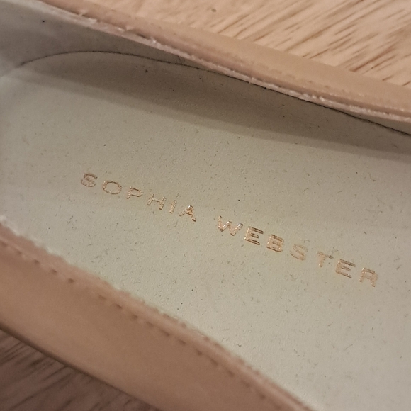 Sophia Webster Butterfly Studded Bibi Ballet Flats Tan Size 39.5 - Picture 7 of 9